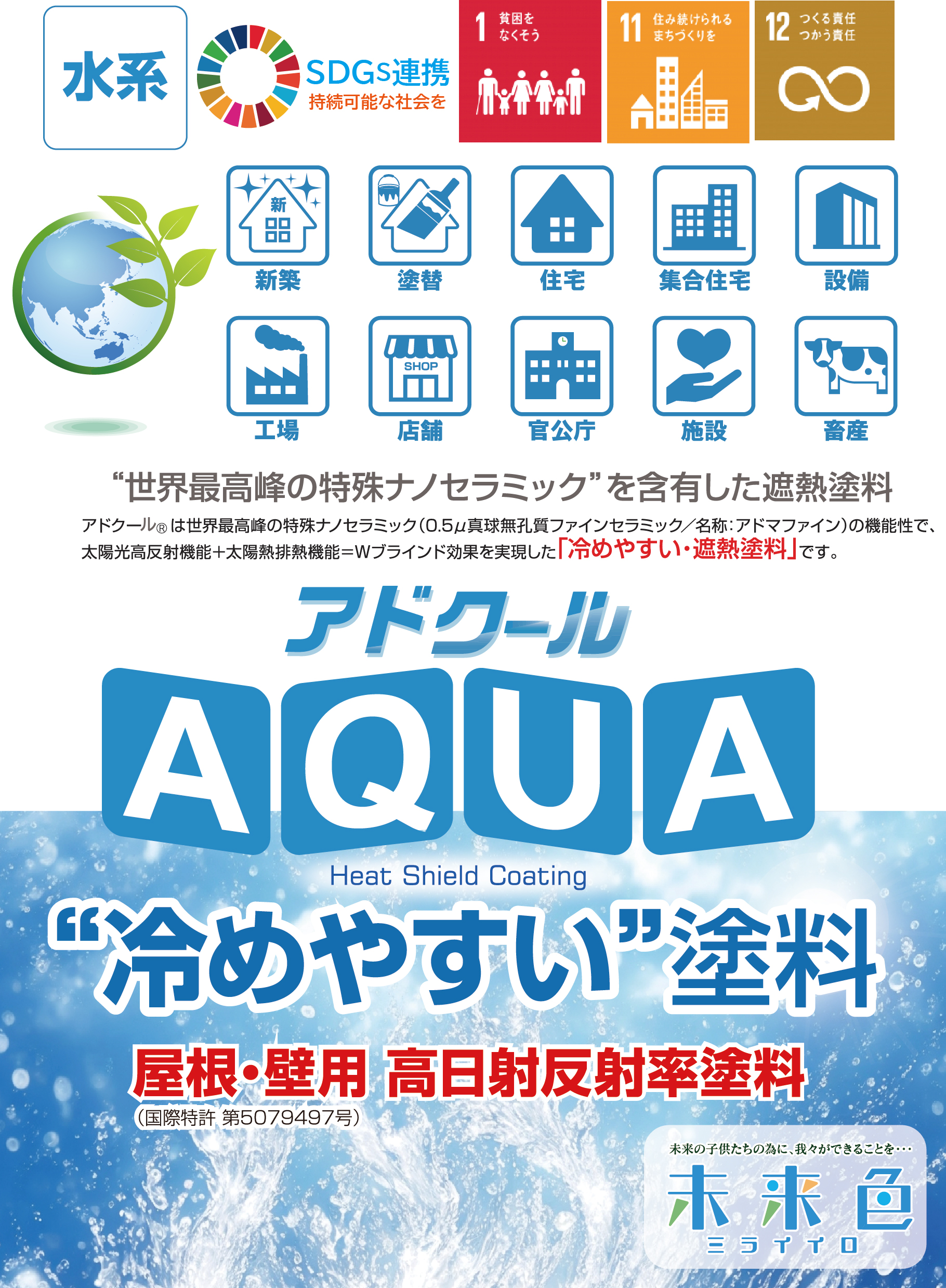 遮熱塗料 アドクールAqua | 株式会社オープル 営業部サイト